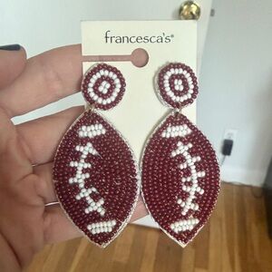 Francesca's Football Beaded Earrings